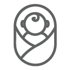 Icon of a swaddled baby