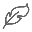 Icône gris foncé illustrant une plume.