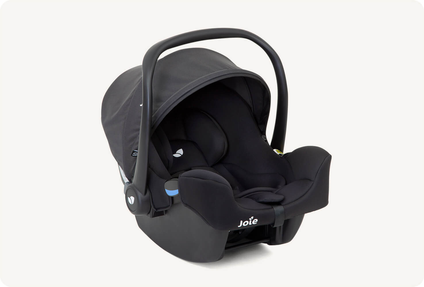  Joie baby carrier in black on a right angle. 