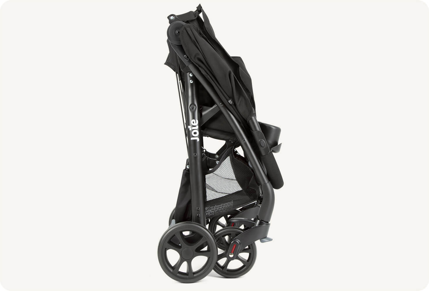  Joie i-Muze lx travel system pushchair in black folded.