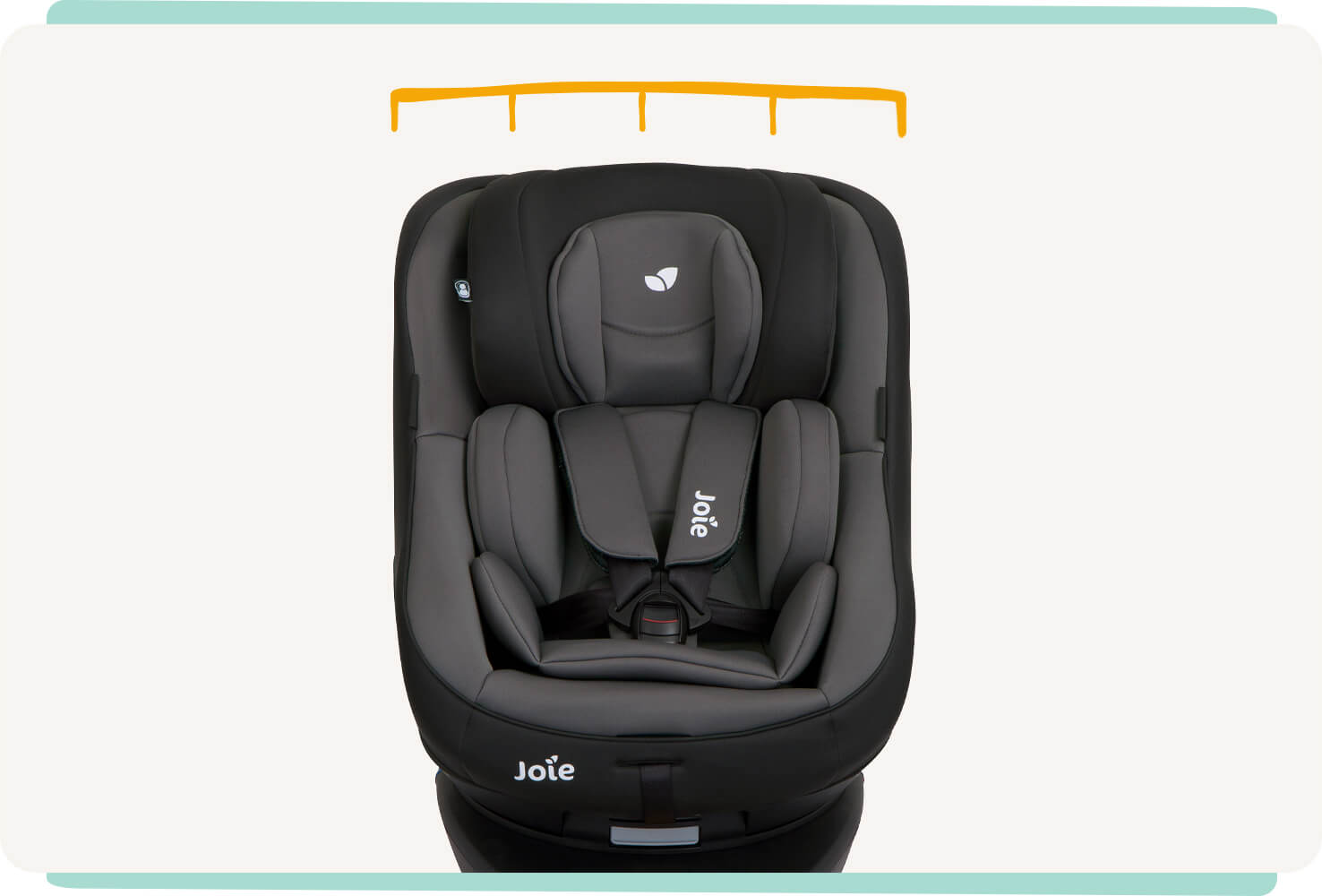  Joie spin 360 car seat ISOFIX connectors extended.