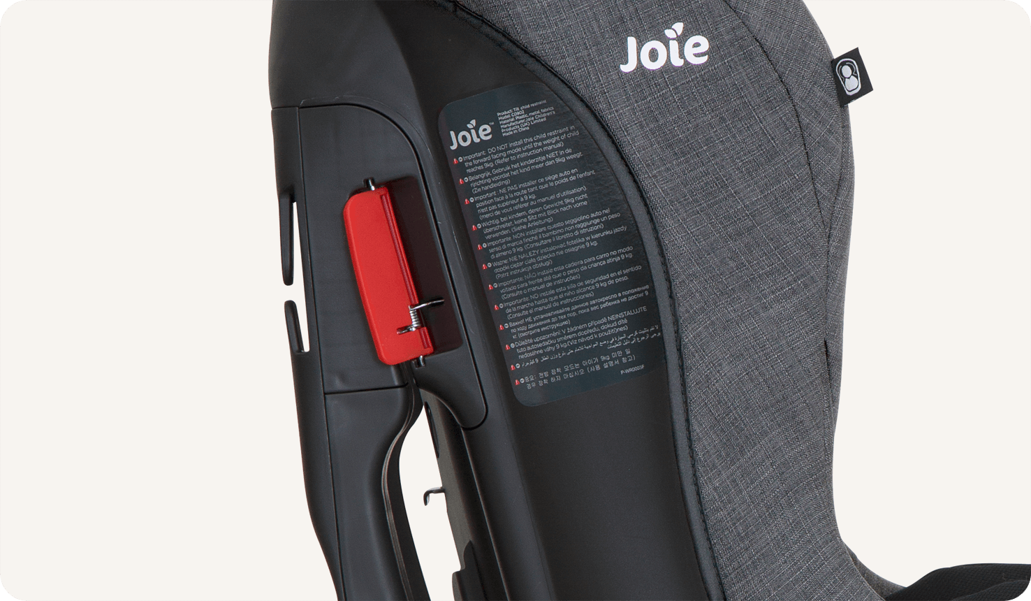  joie tilt car seat with seat belt tensioner to tightly fasten the seat belt during install