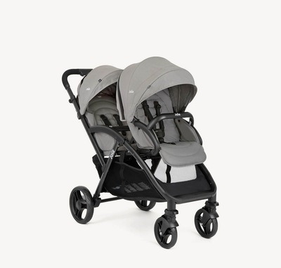 Joie evalite duo double buggy in gray at a right angle