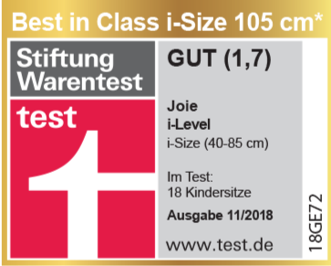 Stiftung Warentest rating & certificate for the Joie i-Level infant carrier.